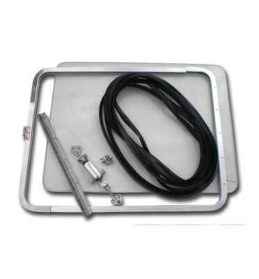 Side pop out window kit white powder coat ready for paint ally frame